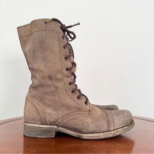 All Saints Women’s Combat Lace-Up Lined Winter Boots | US 7.5